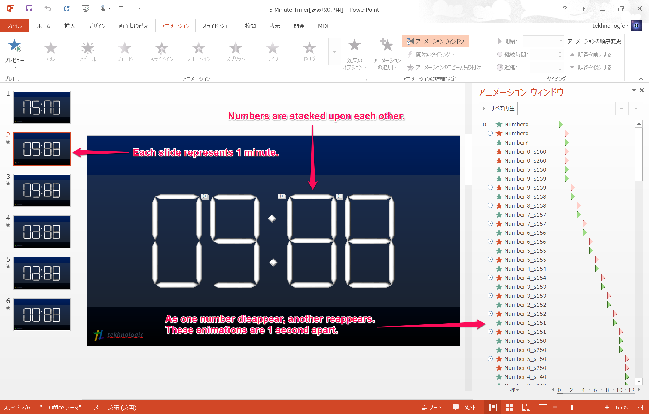 digital countdown timer for powerpoint 2016