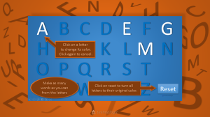 Alphabet Game in PowerPoint